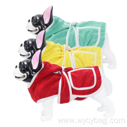 Pet Dog Bathrobe Microfiber Super Soft Towel